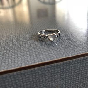 MOTHER OF PEARL HEART RING! ✨